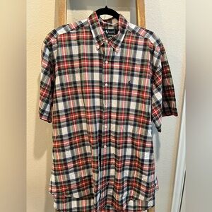 Ralph Lauren Red and Blue Casual Button Down Shirt